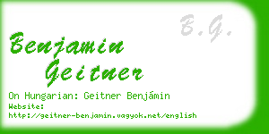 benjamin geitner business card